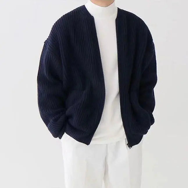Leo | Men’s Knit Cardigan – Modern Fit with Cozy Texture for All-Season Style
