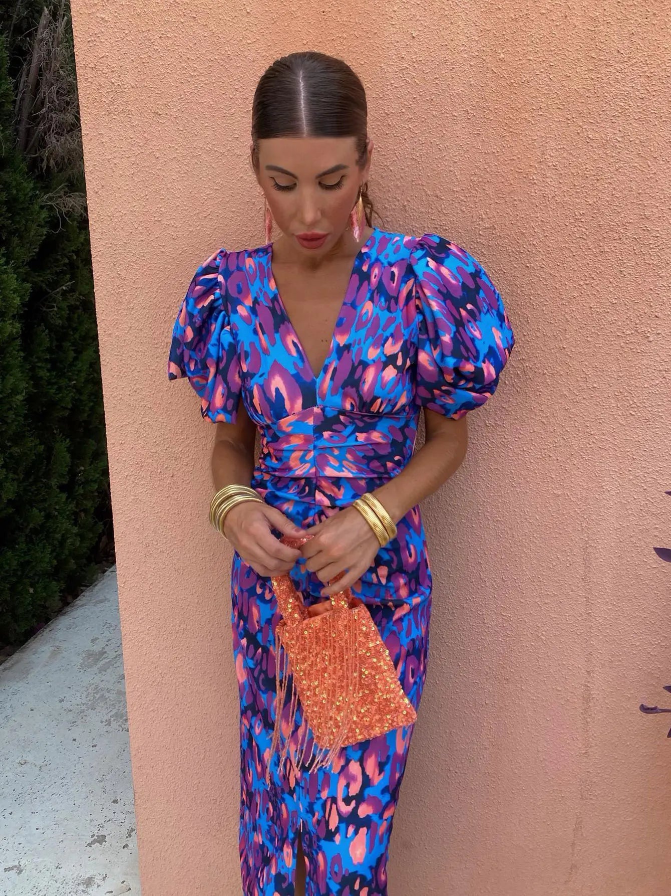 Marisol | Women’s Pleated Sleeve Dress – Vibrant, Flattering & Elegant for Every Occasion