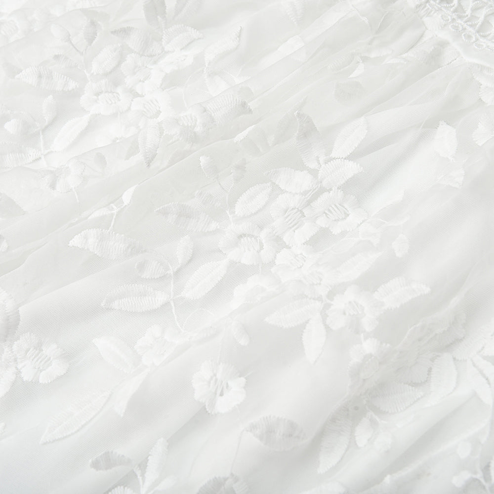 Serena | Women’s Embroidered Cocktail Dress – Elegant Lace Mesh for Weddings & Events
