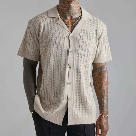 Elian | Men’s Knitted Summer Shirt – Lightweight Elegance with Modern Fit